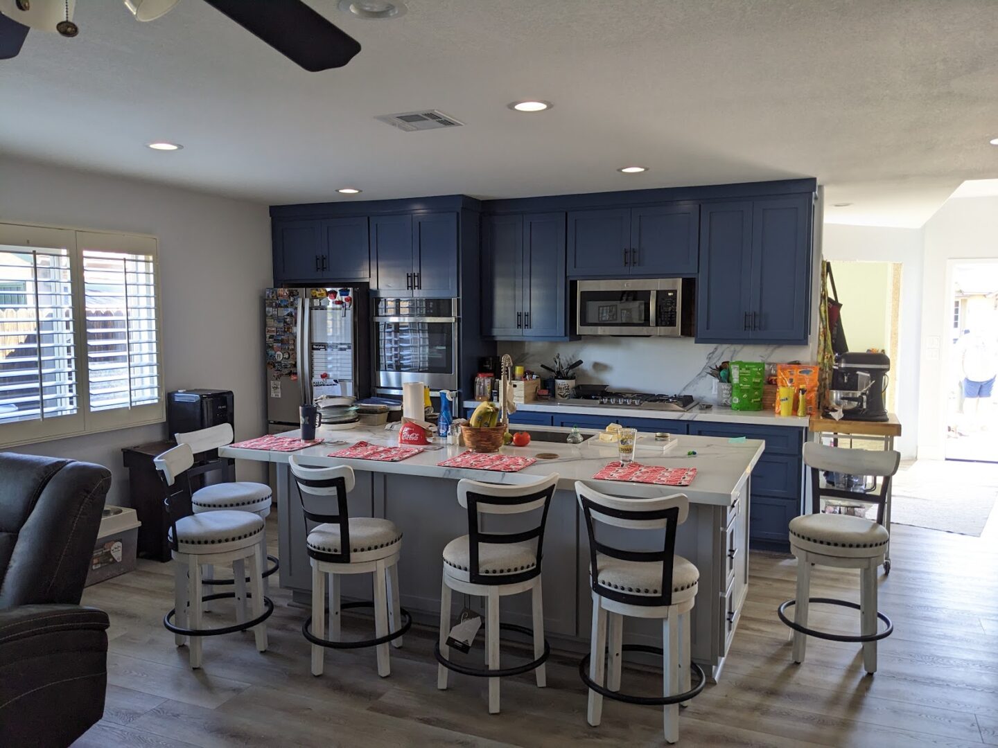 Blue and Gray Kitchen 1